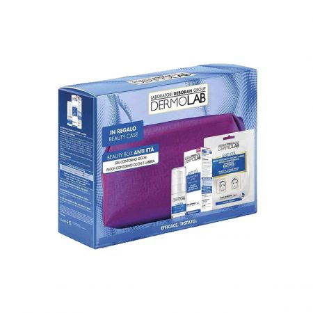 DermoLab dárková sada anti-age, oční krém a polštářky na vrásky, 2ks