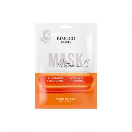 Kimoco Beauty obnovující, rozjasňující pleťová maska s vitamínem C a peptidy, 23ml
