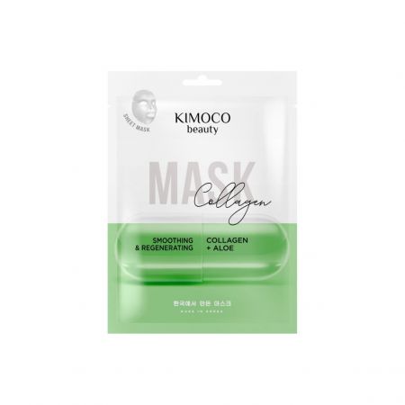 Kimoco Beauty hydratační, vyhlazující pleťová maska s kolagenem a aloe vera, 23ml