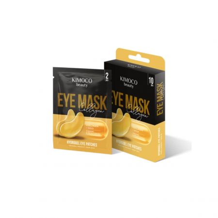 Kimoco Beauty hydrogelové polštářky pod oči s kolagenem a extrakty ze zlata, 10ks
