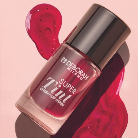 Deborah Milano tekutá tvářenka a lesk na rty Super Tint, Cherry, 7,5ml