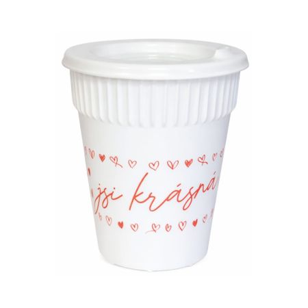 RIANO kelímek s víčkem - jsi krásná, 200ml