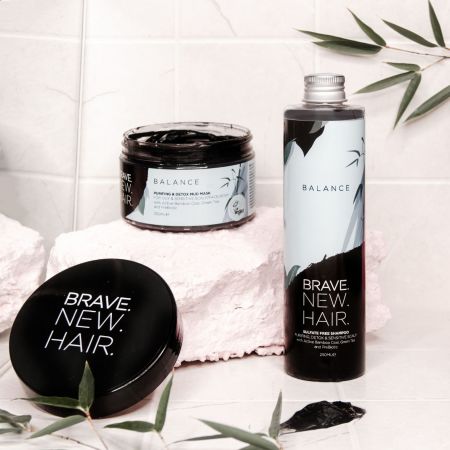 Brave New Hair bezsulfátový čistící šampon na mastné a citlivé vlasy, Balance, 250ml