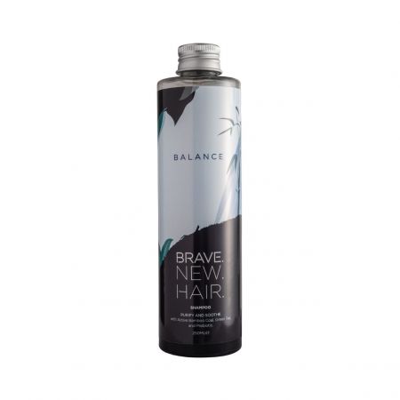 Brave New Hair bezsulfátový čistící šampon na mastné a citlivé vlasy, Balance, 250ml