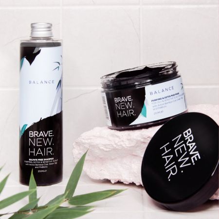 Brave New Hair čistící maska na mastnou a citlivou pokožku hlavy, tělo a obličej, Balance, 250ml