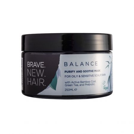 Brave New Hair čistící maska na mastnou a citlivou pokožku hlavy, tělo a obličej, Balance, 250ml