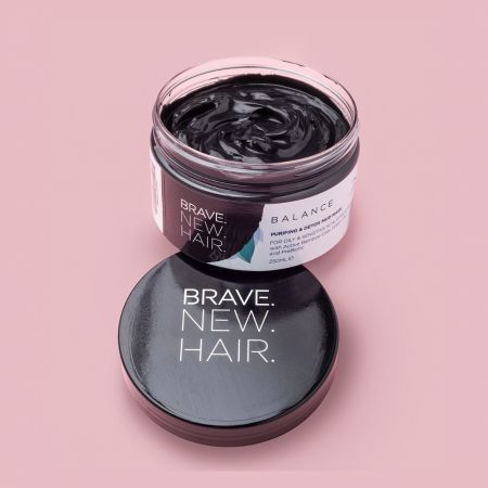 Brave New Hair čistící maska na mastnou a citlivou pokožku hlavy, tělo a obličej, Balance, 250ml