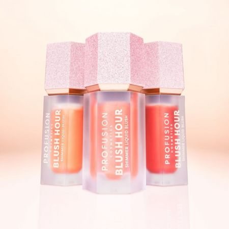 Profusion třpytivá tekutá tvářenka Shimmer Blushlighter Blush Hour, 6ml