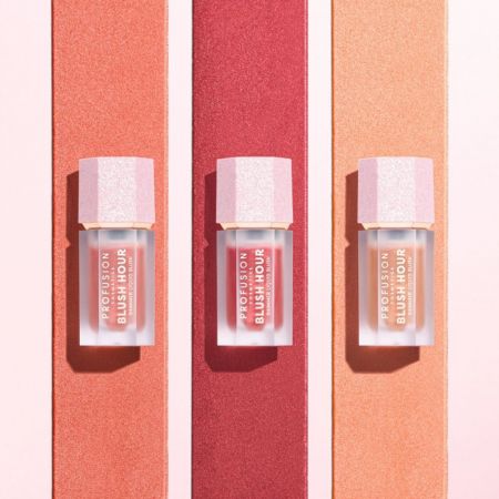 Profusion třpytivá tekutá tvářenka Shimmer Blushlighter Blush Hour, 6ml