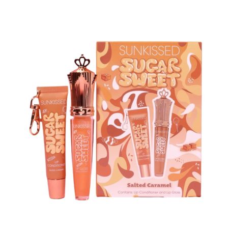 Sunkissed lesk a balzam na rty Sugar Sweet, Salted Caramel, 6ml+16ml
