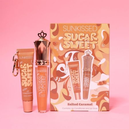 Sunkissed lesk a balzam na rty Sugar Sweet, Salted Caramel, 6ml+16ml