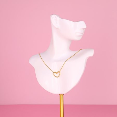 Náhrdelník se srdíčkem Stainless Steel - zlatý