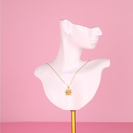 Náhrdelník se sluníčkem Stainless Steel - zlatý