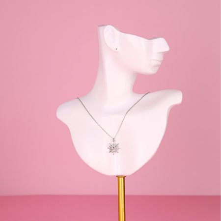 Náhrdelník se sluníčkem Stainless Steel - stříbrný