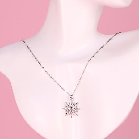 Náhrdelník se sluníčkem Stainless Steel - stříbrný