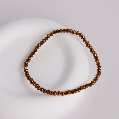 Náramek z korálků - hnědý
