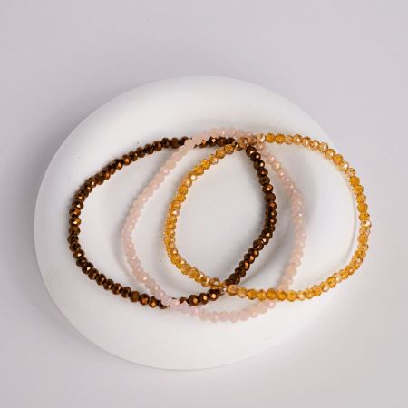 Náramek z korálků - hnědý