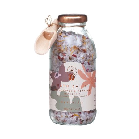 Wanderflower revitalizující koupelová sůl pro unavené tělo Eucalyptus & Verbena, 400g