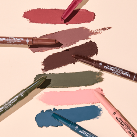 Deborah Milano matný vysouvací oční stín v tužce 24ore Color Power MAT, 1,4g