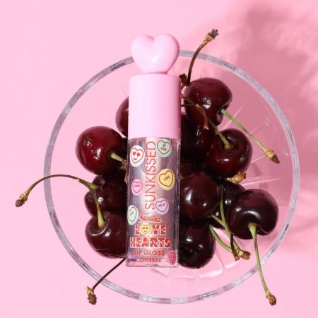 Sunkissed lesk a balzám na rty Love Hearts Lip Duo Set, Cherry