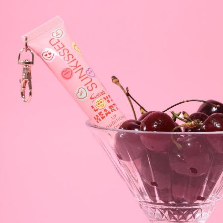 Sunkissed lesk a balzám na rty Love Hearts Lip Duo Set, Cherry