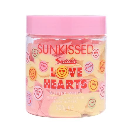 Sunkissed šlehané tělové máslo Love Hearts Butter Whip, Pineapple Smoothie, 200g