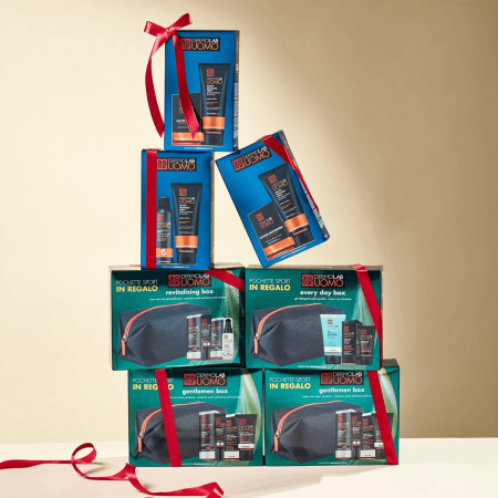 DermoLab UOMO dárkový set pro muže, sprchový šampon na vlasy a tělo + deodorant, 2ks