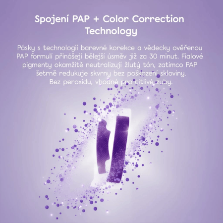 hello coco bělicí pásky na zuby s korekcí barvy PAP, Whitening Strips PAP