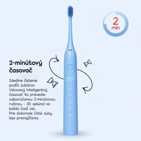 hello coco elektrický zubní kartáček – modrý, Electric Tootbrush Blue