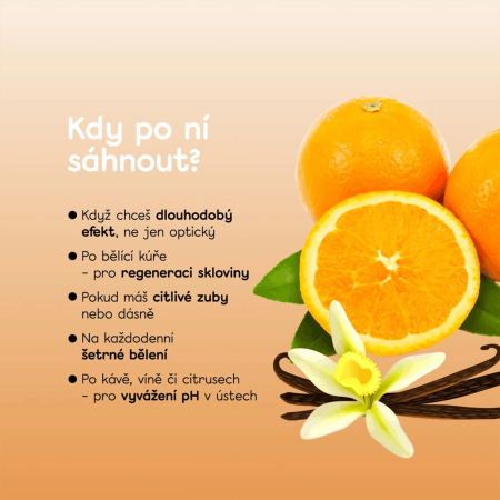 hello coco bělicí zubní pasta n-HA pomeranč & vanilka, 60g