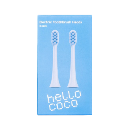 hello coco náhradní hlavice – modré, Electric Toothbrush Head Blue, 2ks