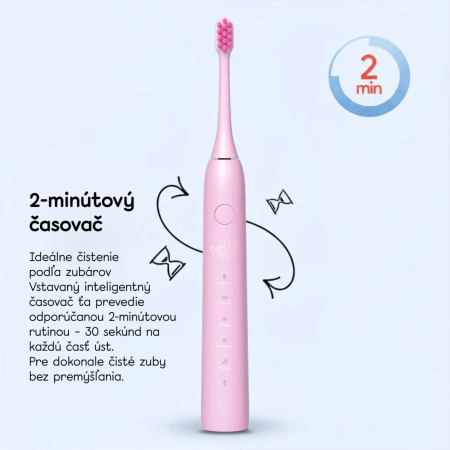 hello coco elektrický zubní kartáček – růžový, Electric Toothbrush Pink