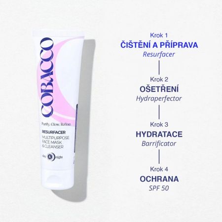Cobacco multifunkční pleťová čistící maska 2v1 jednom Resurfacer, 100ml 