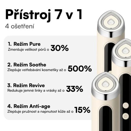 Eggo přístroj 7v1 pro domácí pokročilou péči o obličej Revive Pro: Skin Booster