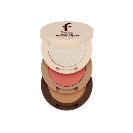 Flormar paletka trio 3v1, Latte Addiction Sculpting Trio, 2,6g