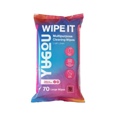 Yugou multifunkční čistící ubrousky na povrchy, Wipe It! - Lush Linen, 70ks