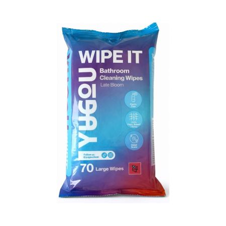 Yugou čistící ubrousky na povrchy v koupelně, Wipe It! - Late Bloom, 70ks