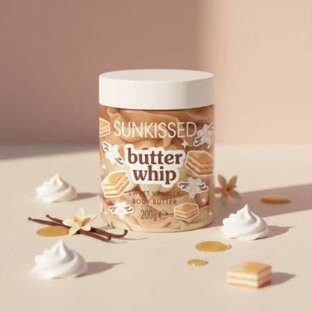 Sunkissed šlehané tělové máslo, Sweet Vanilla Whipped Body Butter, 200g