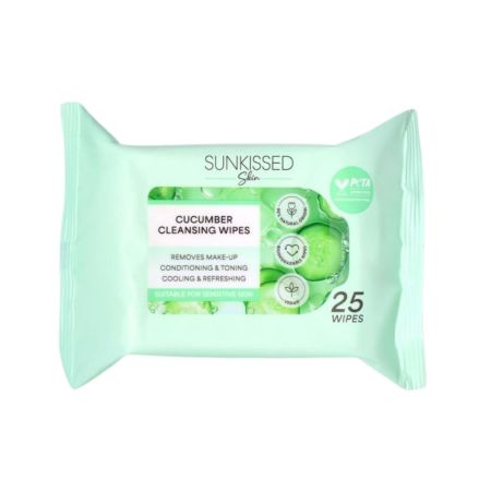 Sunkissed tonizující odličovací ubrousky na make-up, Conditioning & Toning, Cucumber, 25ks