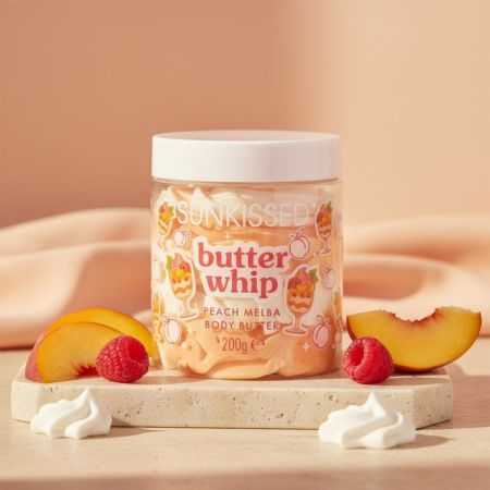 Sunkissed šlehané tělové máslo, Peach Melba Whipped Body Butter, 200g