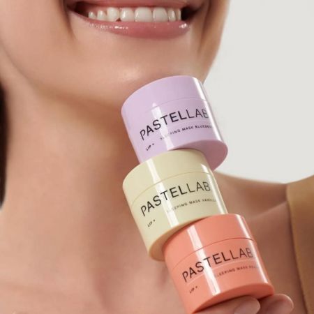 Pastel Cosmetics sada vyživující masek na rty, Pastel Lab Mini Lip Mask Peach + Vanilla + Blueberry, 3*3,5g