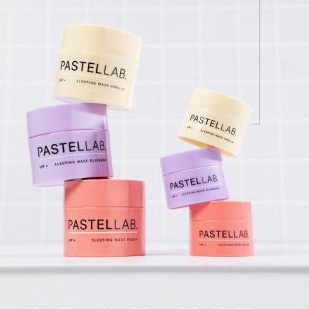 Pastel Cosmetics sada vyživující masek na rty, Pastel Lab Mini Lip Mask Peach + Vanilla + Blueberry, 3*3,5g