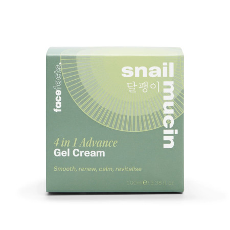 Face Facts multifunkční gelový pleťový krém 4v1 s extraktem šněčího slizu, Snail Mucin - 4in1 Advance Gel Cream, 100ml