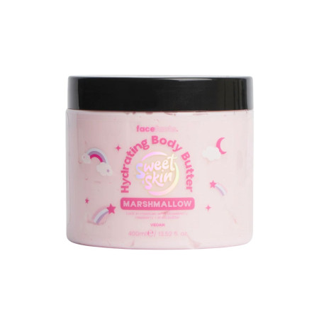 Face Facts jemné hydratační tělové máslo s vůní marshmallow, Sweet Skin - Marshmallow Body Butter, 400ml