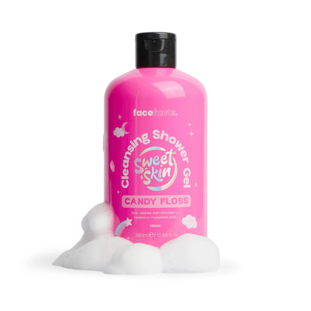 Face Facts sprchový gel s vůní cukrové vaty, Sweet Skin - Candy Floss Shower Gel, 380ml