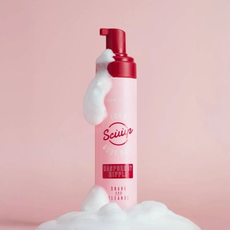 Face Facts jemná sprchová pěna s malinovým extraktem, Scuup - Raspberry Ripple Foam Body Wash, 240ml