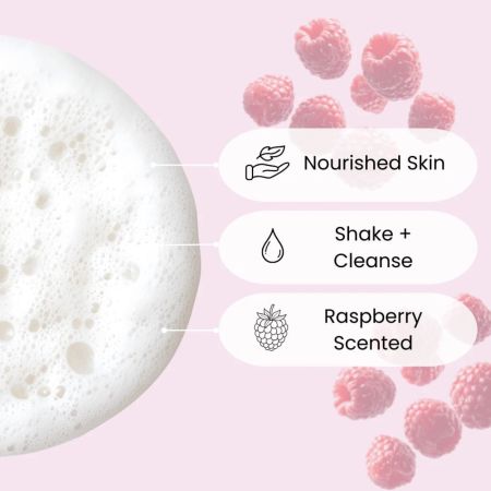 Face Facts jemná sprchová pěna s malinovým extraktem, Scuup - Raspberry Ripple Foam Body Wash, 240ml