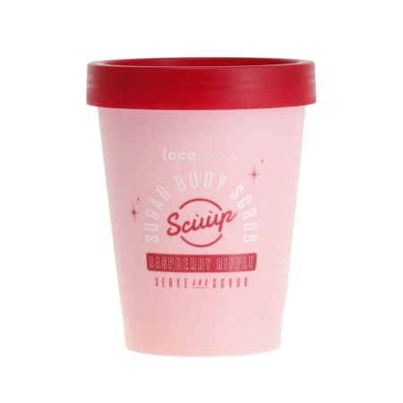 Face Facts cukrový tělový peeling, Scuup - Raspberry Ripple Sugar Body Scrub, 350g