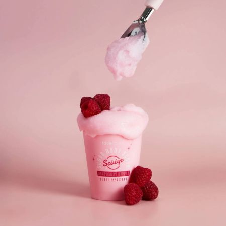 Face Facts cukrový tělový peeling, Scuup - Raspberry Ripple Sugar Body Scrub, 350g
