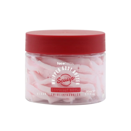 Face Facts šlehané tělové máslo s vůní maliny, Scuup - Raspberry Ripple Whipped Body Butter, 110ml